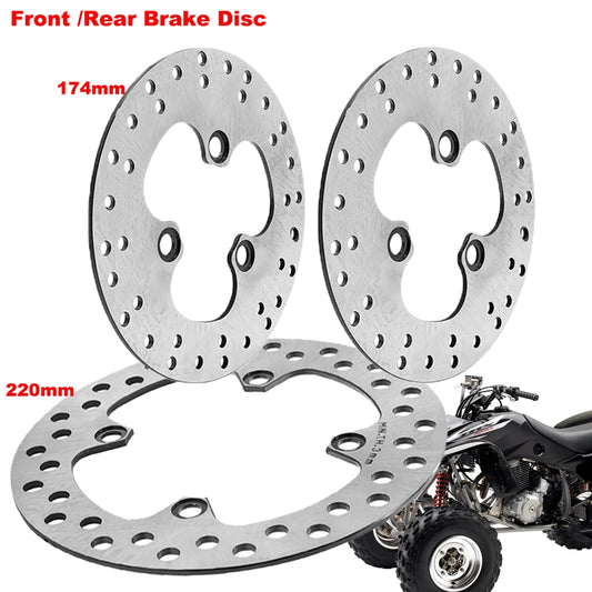 174/220mm Front and Rear Brake Disc Brake Rotor Kit For Honda ATV