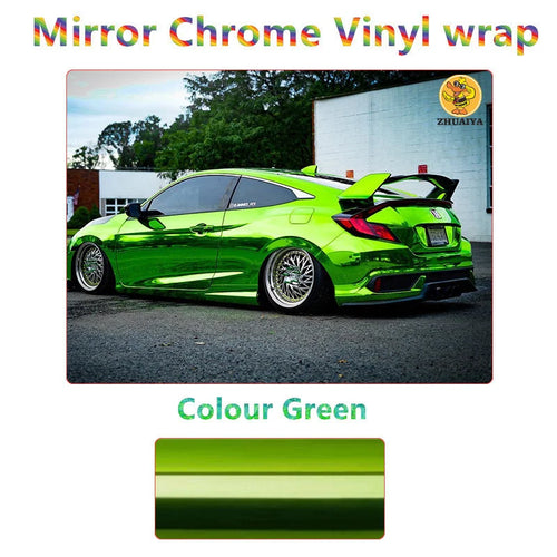 1.52X18M Stretchable Matte Silver Mirror Chrome Vinyl Wrap