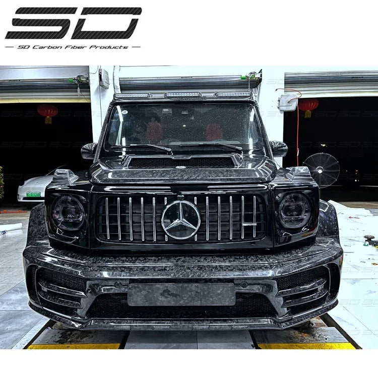 Sd Forged Carbon Fiber M Style G Class Wide Body Kit For Mercedes Benz