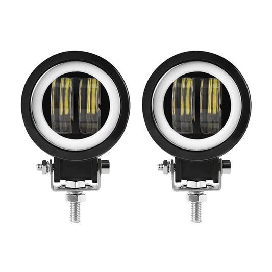 2PCS Auxiliary Light Motorcycle LED Fog Driving Running Lights Angel