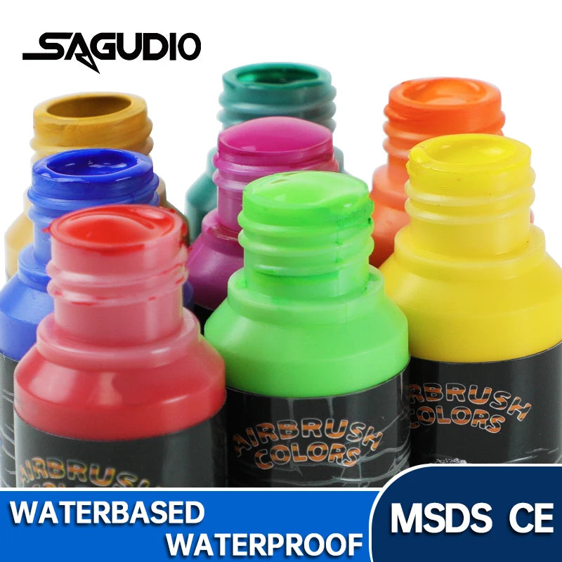 SAGUD Acrylic Airbrush Paint Matte Inks for Model Hobby, Shoes,