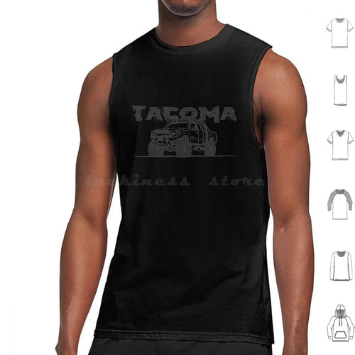 Tacoma Copy Tank Tops Print Cotton Tacoma Truck 4X4 Trd Off Road