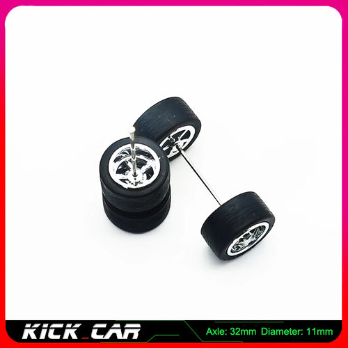 1/64 Model Car Wheels With Rubber Tires 1 Set(4pcs)  ABS Basic