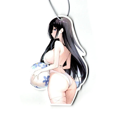 Sexy Tire Girl Pendant JDM Car Air Freshener Hanging Rearview Mirror