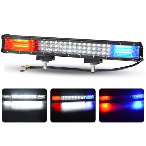 20 Inch Led Light Bar Spot Flood Warning Strobe LED Work Lamp Dual