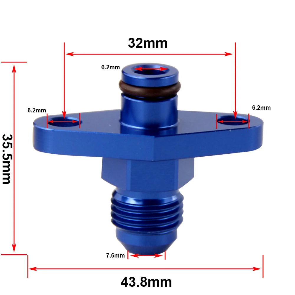 LIZHI RACING - High Quality AN6 Fuel Rail Pressure Regulator Adapter