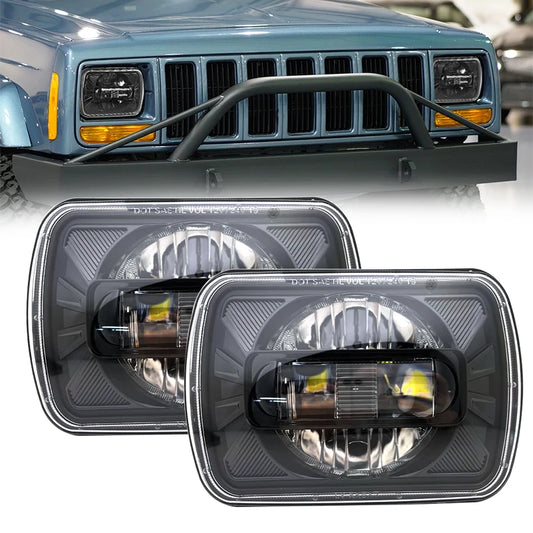 5×7 7x6 Inch Square Led Headlight High/Low Beam Led Headlamp for Jeep