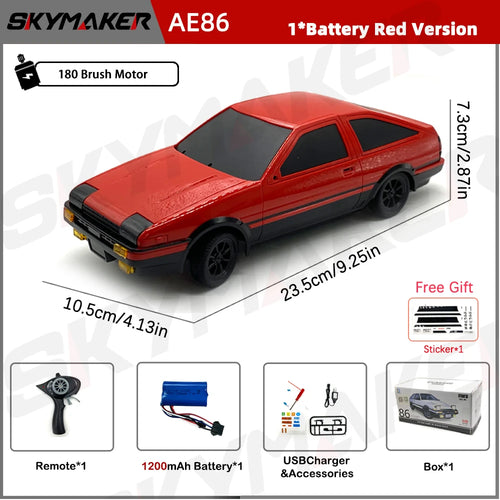 1:18 AE86 Model LD1801 RX-7 FC LD1802 RC Drift Car 1/18 2.4G Remote