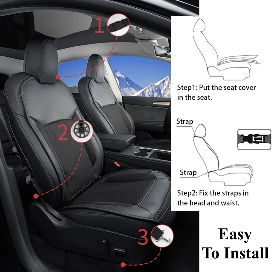 Upgrade 10 Fans For Tesla Model Y Model 3 Start-Stop Car Seat Cooling