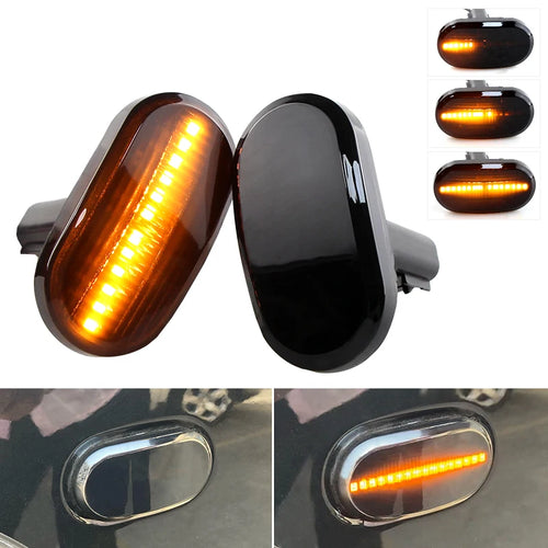 2PCS Led Side Marker Flowing Turn Signal Lamp Dynamic Blinker For