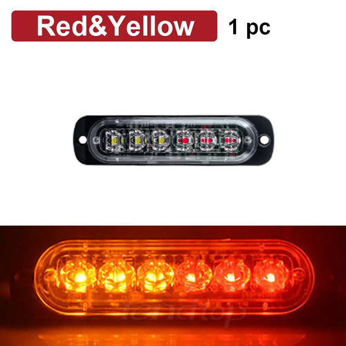 6 LED Emergency Strobe Lights Side Lamp For Car Truck SUV Van Off Road