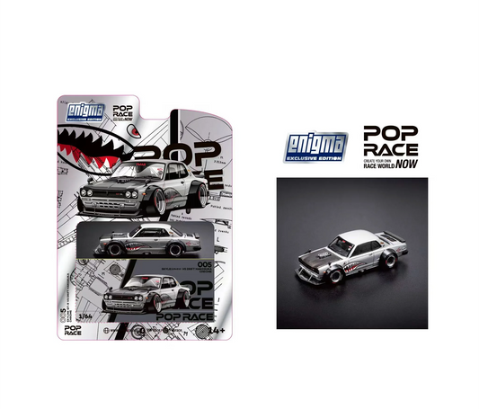 **Pre-order **Pop Race 1:64 Skyline KPGC10 Hakosuka V8 Drift Silver