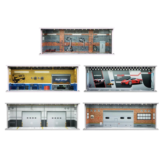 1:64 Scale Diecast Vehicle Model Display Case Realistic Layout Home