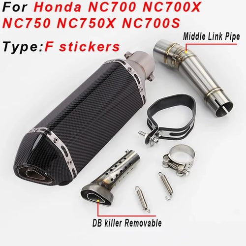 Slip On For Honda NC700 NC700X NC750 NC750X NC750S Motorcycle Exhaust