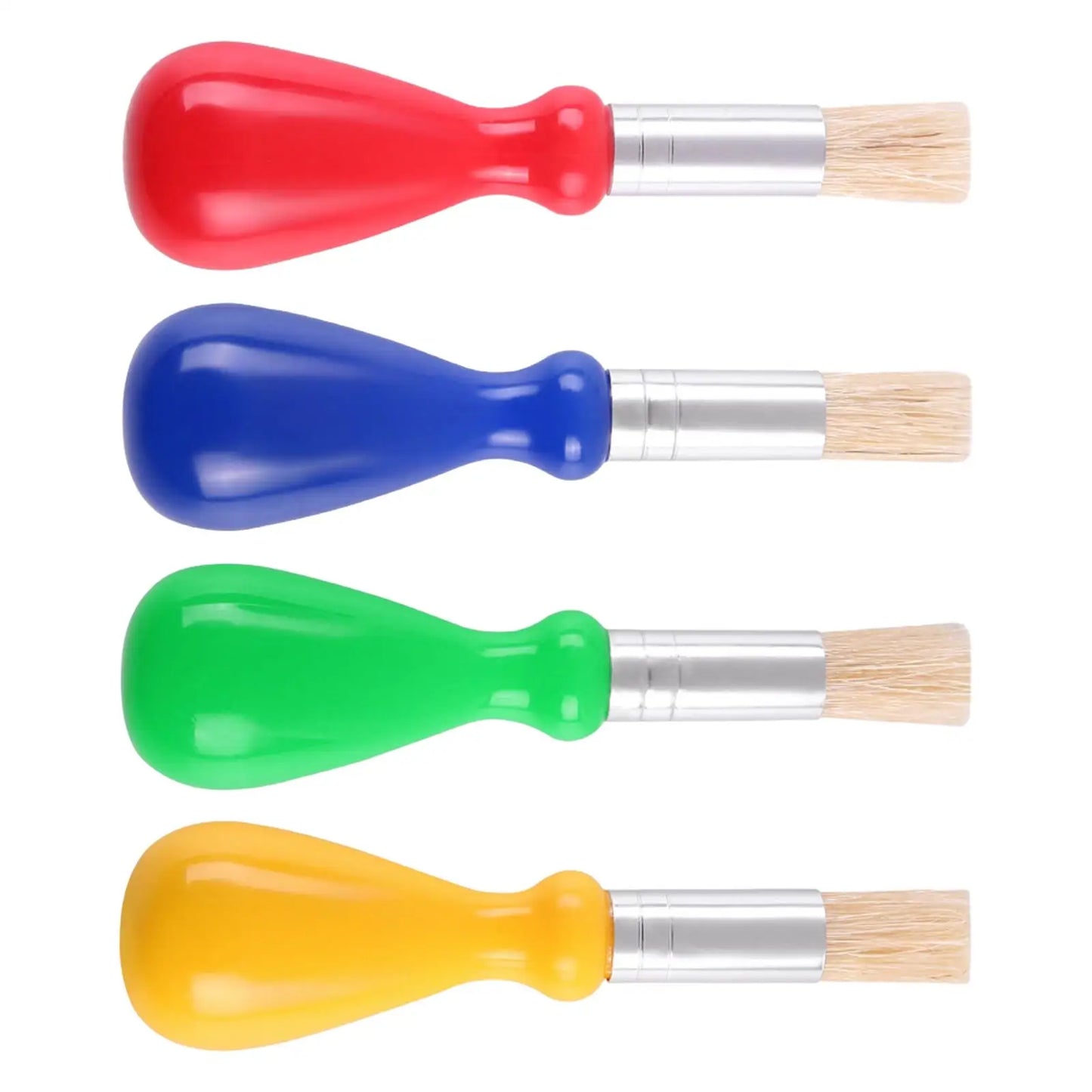 4Pcs Paint Brushes, Painting Brushes Kits, Reusable, Short Handle for