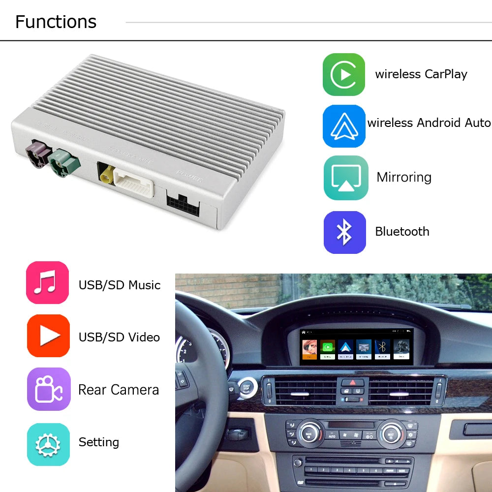 Road Top Head Unit Retrofit with Wireless Carplay Module  CIC System