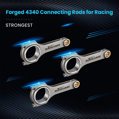 3Pcs 4340 EN24 Forged H-Beam Connecting Rods for BMW B38A15M0 1.5T 3