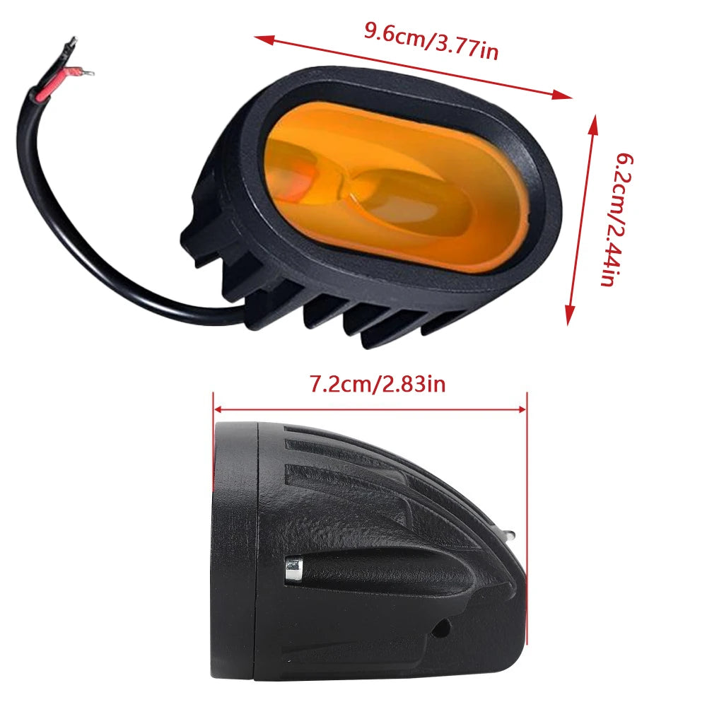 10~30V Led Work Light Oval Driving Fog Lamp For Jeep Off-Road Heavy