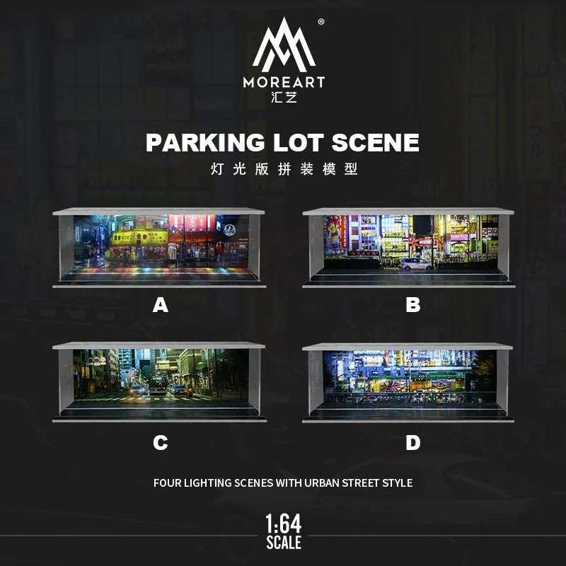 TimeMicro&MoreArt 1:64 Parking lot model scene 1:64 simulation alloy