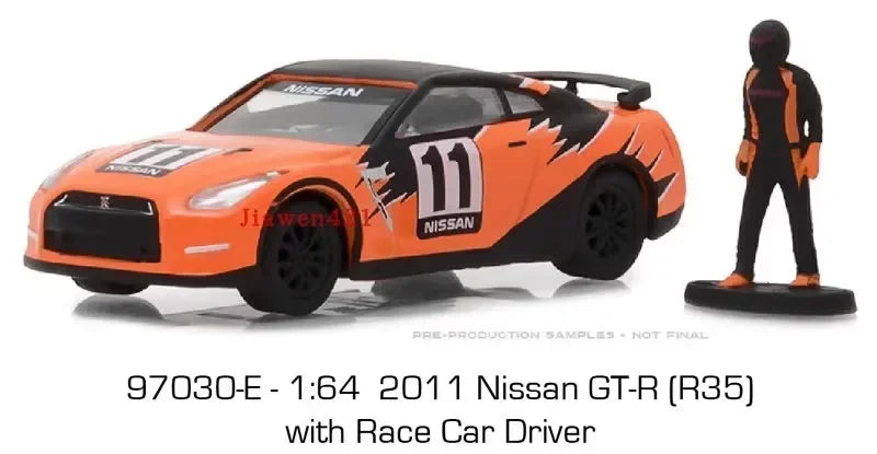 1:64 2011 Nissan GT-R (R35) With Race Car Driver Diecast Metal Alloy