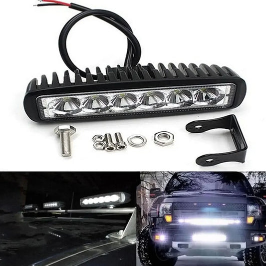 1Pcs 18W Spotlight LED Bar Lamp ATV Off Road SUV 4WD Car Boat Truck