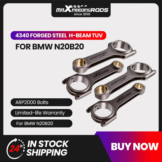 4x 4340 Forged H-Beam Connecting Rods+ARP2000 Bolts for BMW N20B20