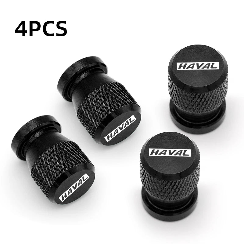 4pcs Custom LOGO Aluminum Car Wheel Tire Valve Cap Covers For Haval H6