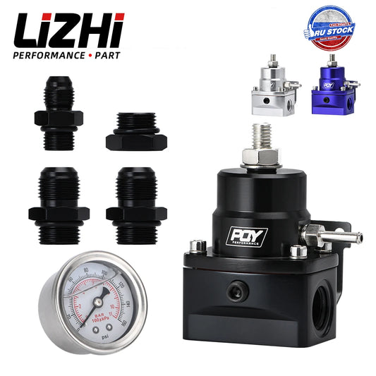 LIZHI RACING - AN8 high pressure fuel regulator w/ boost - 8AN 8/8/6