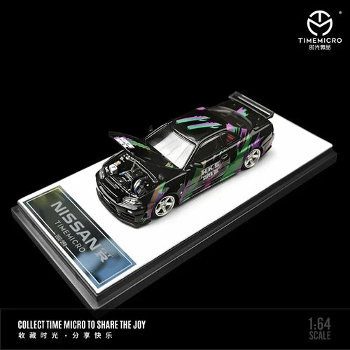 TimeMicro1:64 Gtr34 Open cover HKS White / Black / Purple limited999