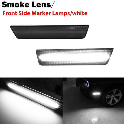 (2) Smoked Lens Rear Side Marker Lamps with 36-SMD Red LED Lights For