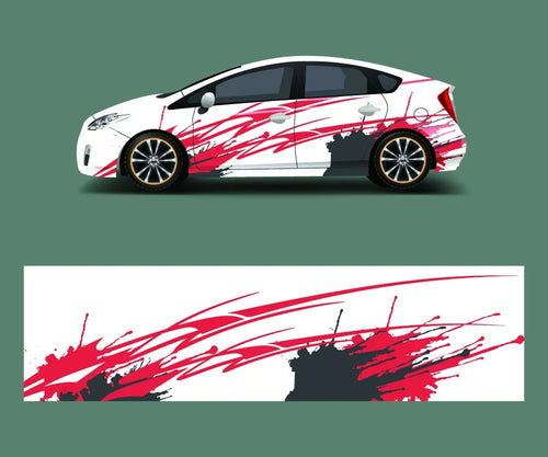 Stripe Racing Car Graphic Decal Car Full Wrap Sticker Decorative Car