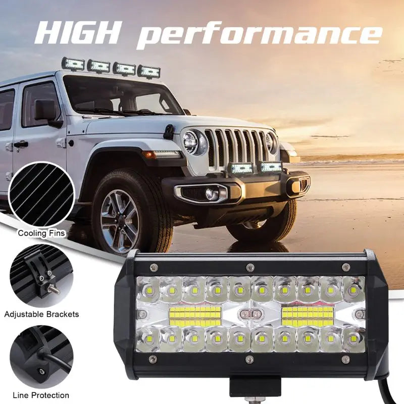 400W 7inch Flood Spot Off Road Driving Fog Boat Driving Light Work