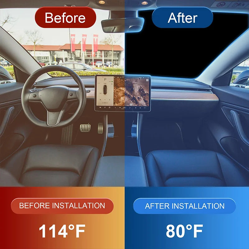 Upgraded Windshield Sunshade for Tesla Model 3 Highland 2024 Car