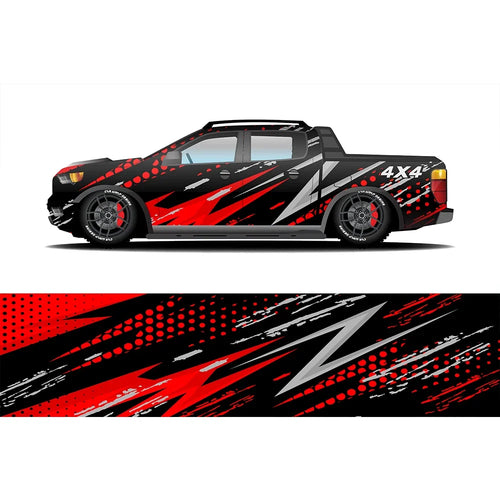 Abstract Racing Car Graphic Decal Full Body Racing Vinyl Wrap Car Full