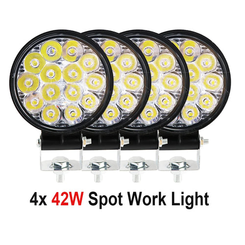 4x 42W 14LED Work Light LED Car Front Fog Light 12V 24V for Truck SUV