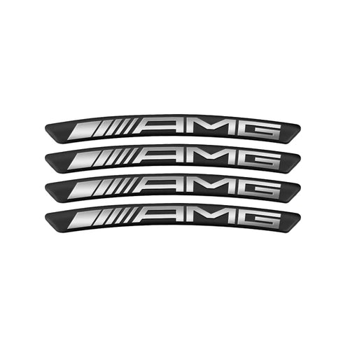 4Pcs Car Styling Wheel Rim Aluminum Logo Sticker For Mercedes benz A B