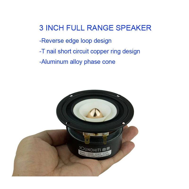 2PCS/LOT Sounderlink 3'' Full Range frequency Speaker 3 inch 90MM unit