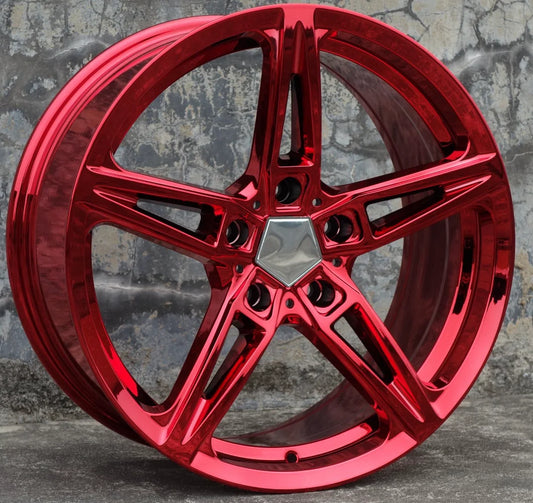 Red Chrome 18 Inch 18x8.0 5x120 Car Alloy Wheel Rims Fit For BMW 3 5