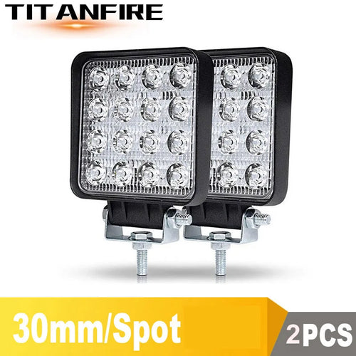 ZK30 DS 4x4 LED Spot/Flood Work light 9-30V Car 48W 6000LM 64W 8000LM