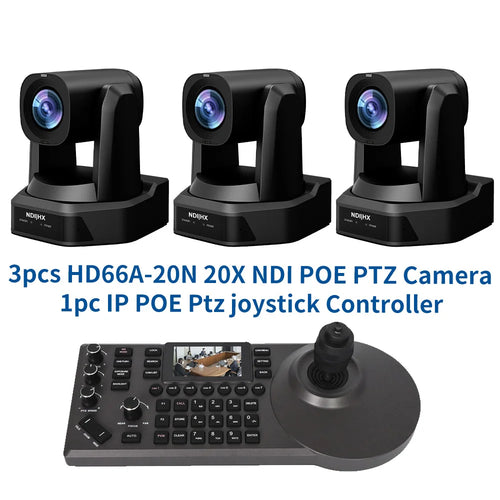 3pcs NDI Streaming PTZ Camera 20 30x Optical Zoom 3G-SDI+HDMI+IP Video