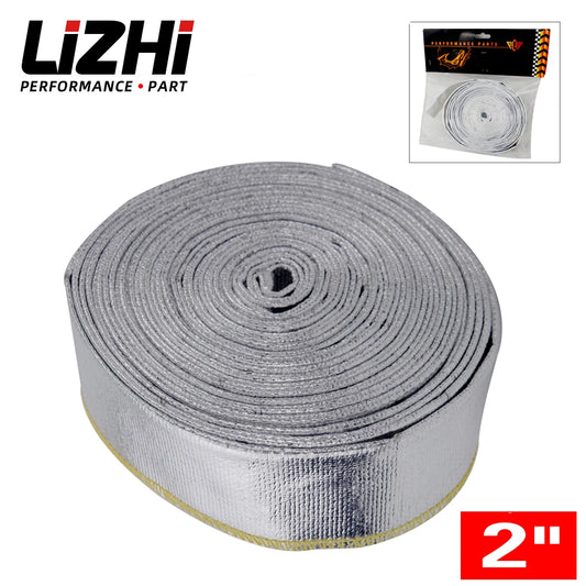 LIZHI- 2" Aluminized Reflective Mylar Foil Heat Shield Fire Sleeve(One