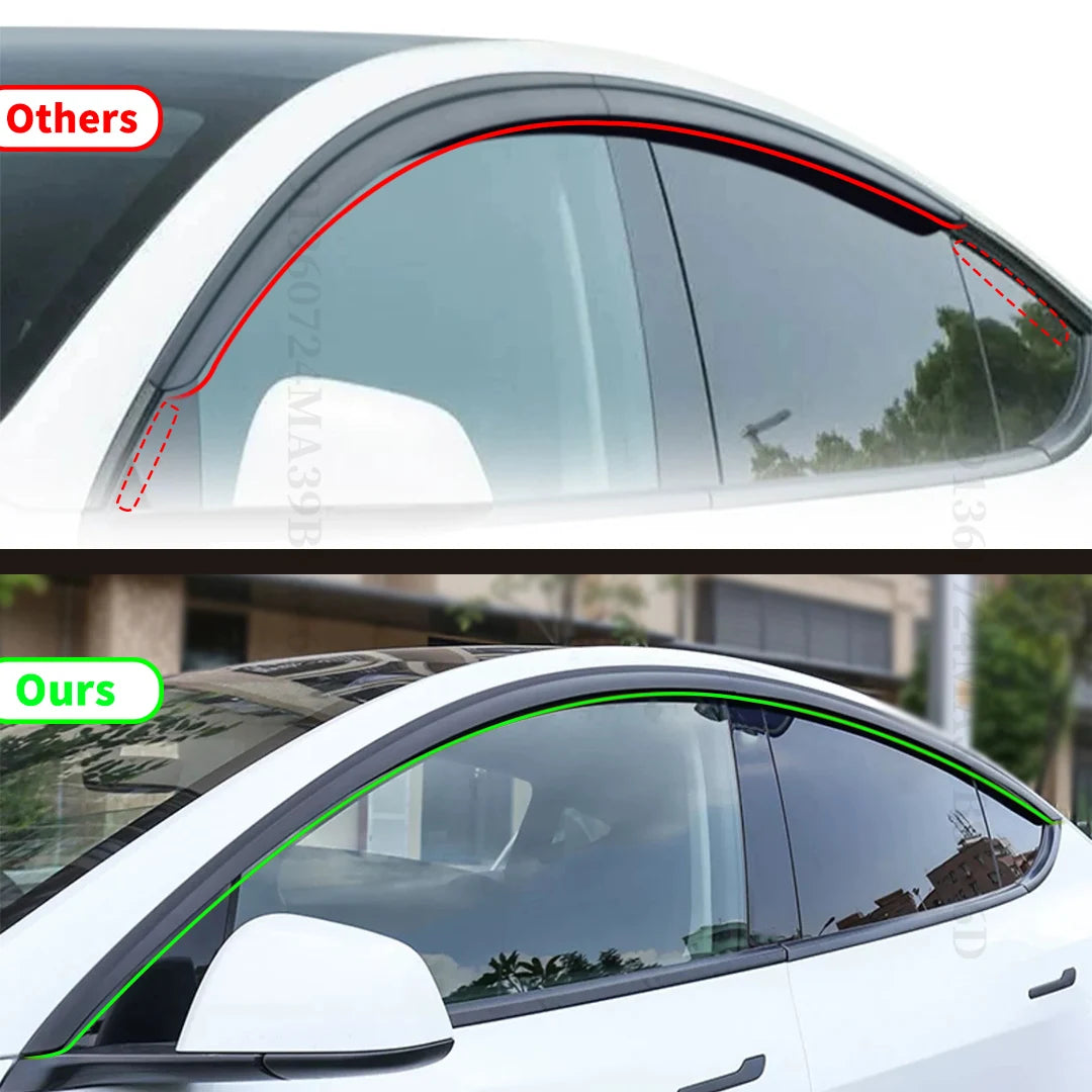 Window Visors Shade Wind Deflector Rain Guard Brow Tuning Styling