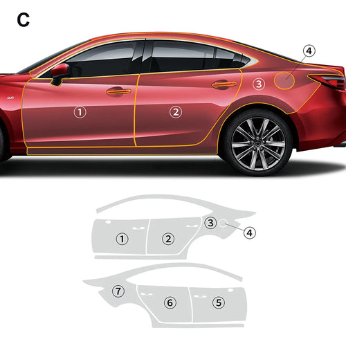 TPU Transparent Kit Car Paint Protection Film FOR Mazda 6 Atez 2012-21