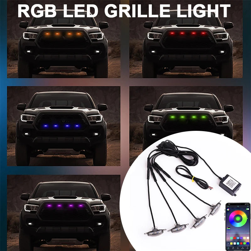 Universal Upgrade RGB Grille Light Front Grille LED Light Day Running