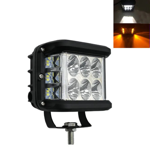 1/2pcs 3Side 45W Shooter Car LED Work Light 12Leds Dual Color Driving