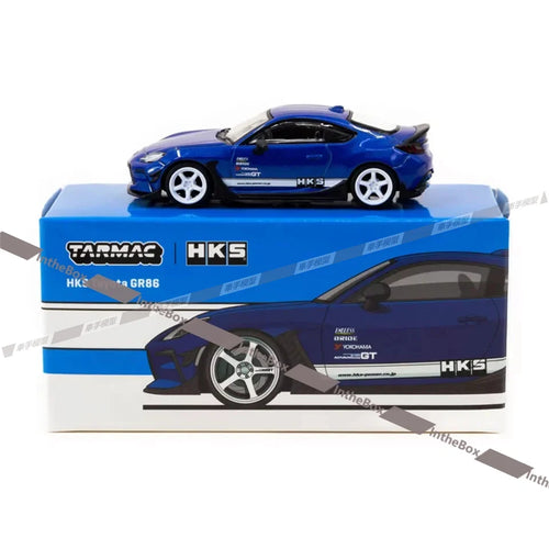 Tarmac Works 1/64 HKS GR86 Blue Metallic Diecast Scale Model Car