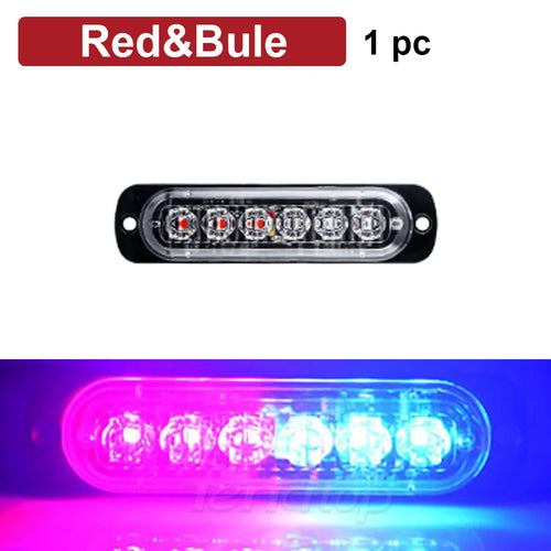 6 LED Emergency Strobe Lights Side Lamp For Car Truck SUV Van Off Road