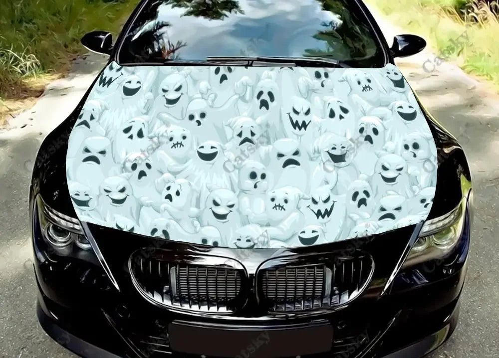 Scary Monster Eyes Car Hood Decal Stickers Wrap Vinyl Film Engine