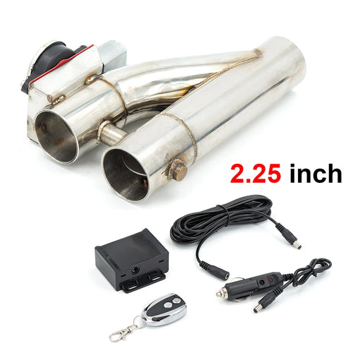 Y Pipe Electric Exhaust Cutout ON/OFF Dual Valve With Controller Cut