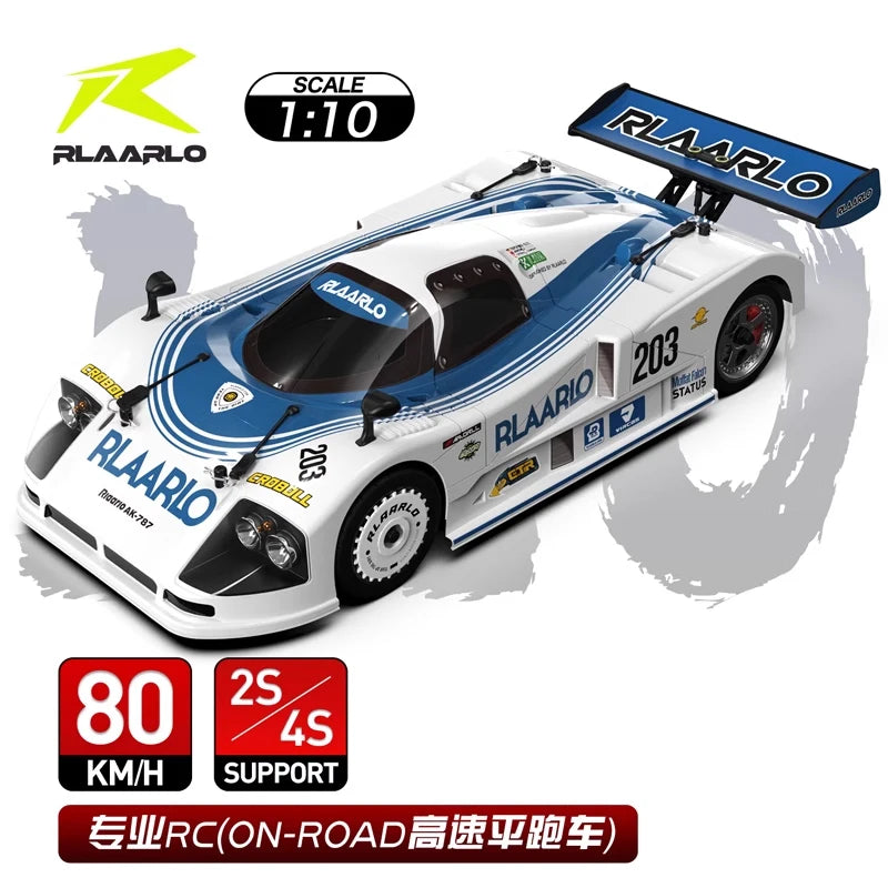 1/10 Rlaarlo Ak-787 Flat Race Car Rc Drift Car 195km/H Carbon Brazed